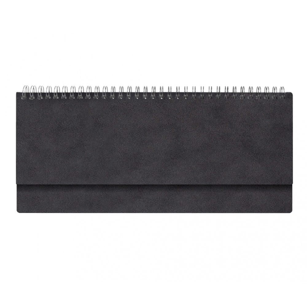 Планинг Alfa Agenda Nuba 325*130 мм, темно-серый, датированный 2024, в твердой обложке