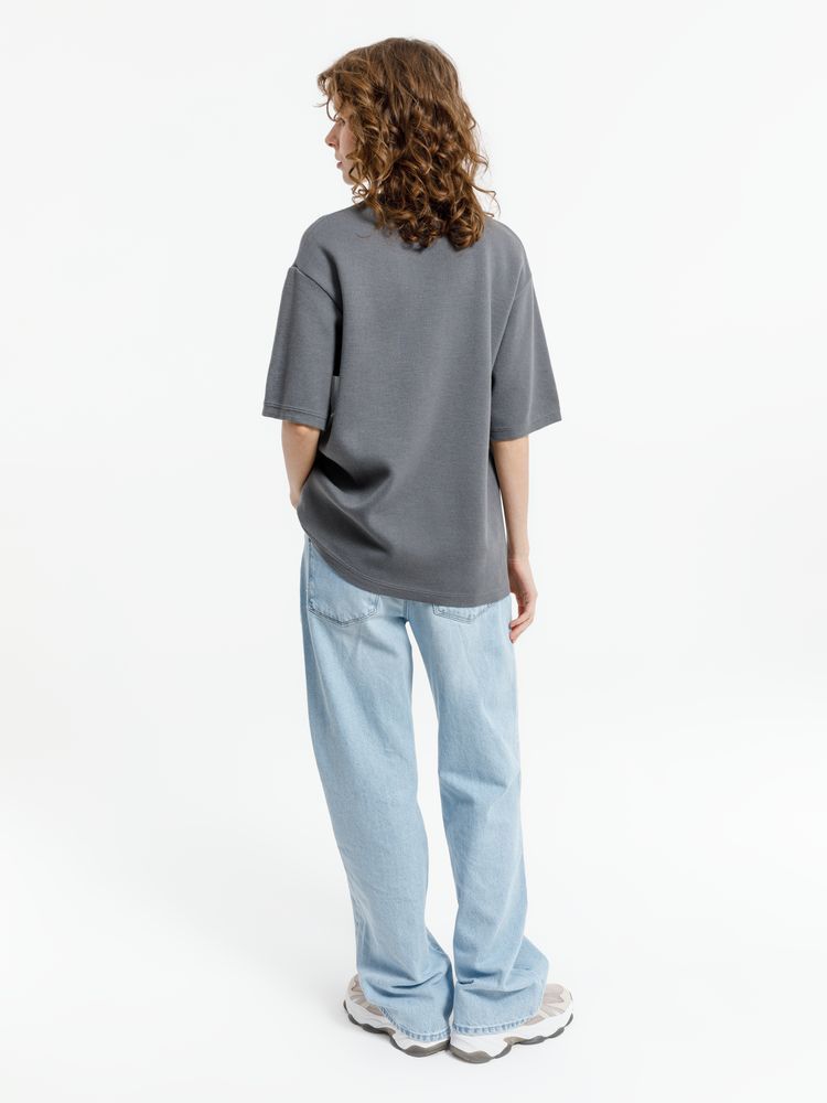 Джемпер с коротким рукавом Siluetti Volumica, серый, размер XS/S