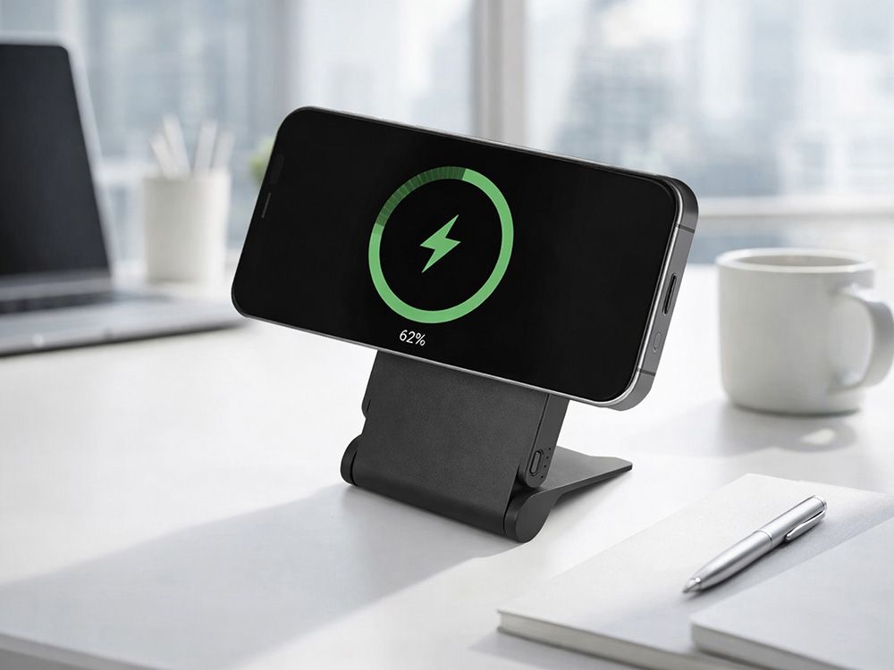 Внешний магнитный аккумулятор "MagnIQ", черный, 5000 mAh