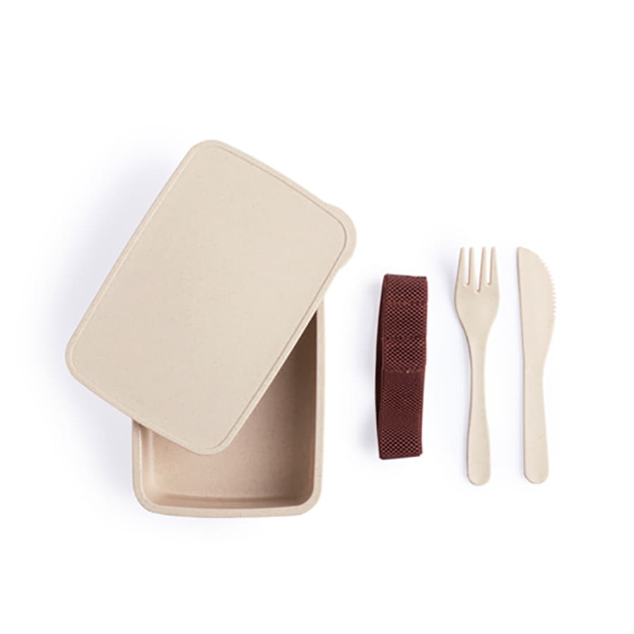 Ланч-бокс TAXLAM, нож и вилка в комплекте, 700 мл, 16,5 x 5 x 11,2 см, пластик с бамбуковым волокном Ланч-бокс TAXLAM, нож и вилка в комплекте, 700 мл, 16,5 x 5 x 11,2 см, пластик с бамбуковым волокном