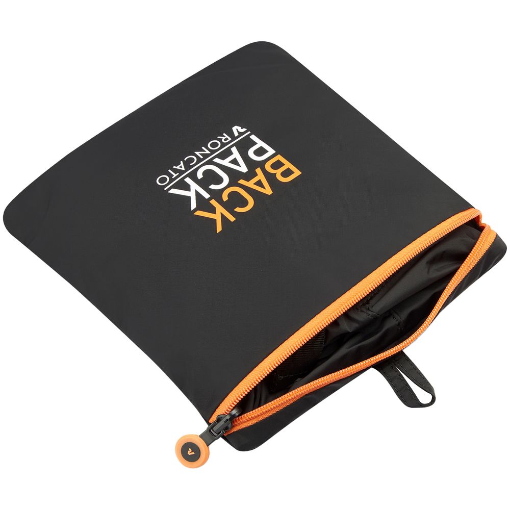 Складной рюкзак Compact Neon, черный с оранжевым Складной рюкзак Compact Neon, черный с оранжевым