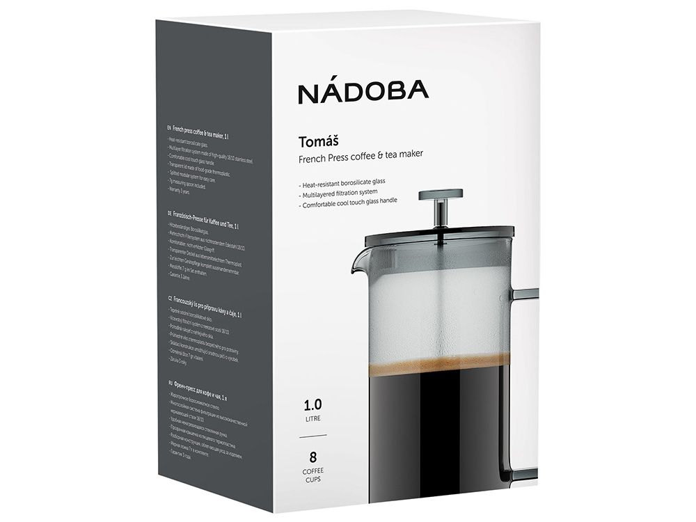 Френч-пресс 1 л, NADOBA, серия TOMAŠ