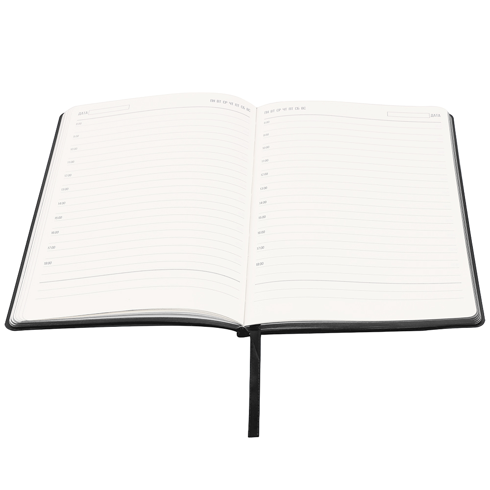 Ежедневник A5 недатированный Dante в мягком переплёте софт-тач, чёрный