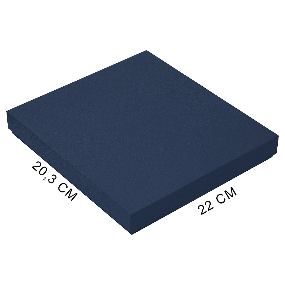 Коробка подарочная, размер  203*220*30 мм,  Solution Gift Soft Touch для ежедневника и ручки, темно-синяя