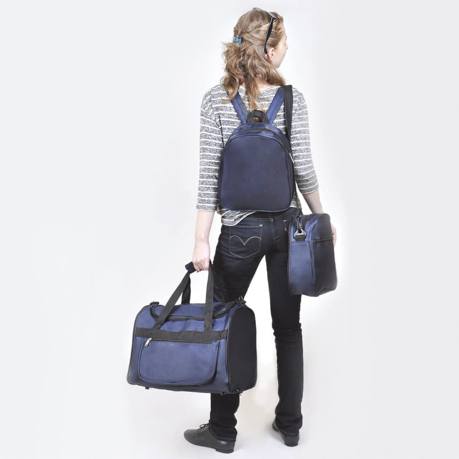 Сумка "Quatro"; синий; 61х30х21 см; нейлон; шелкография