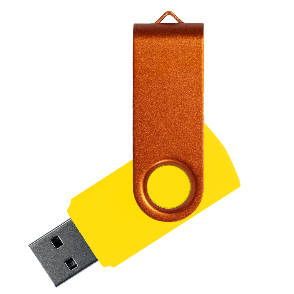 Флеш накопитель USB 2.0 Twister Сolor Mix 16GB, пластик Софт Тач/металл