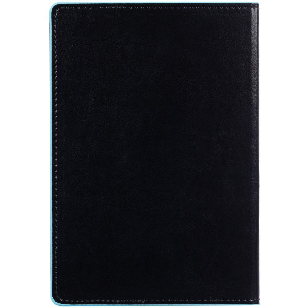 Ежедневник Alanis, недатированный, черный с голубым