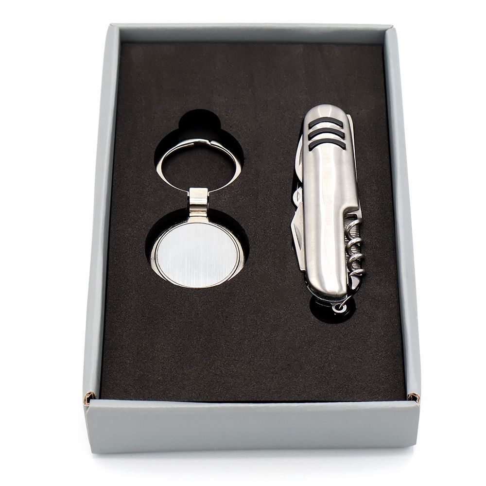 Подарочный набор БАЗИС, серебристый