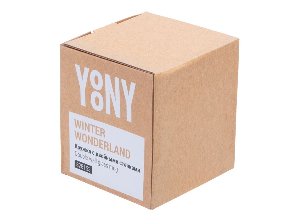 Кружка с двойными стенками с елочкой внутри "Winter Wonderland"