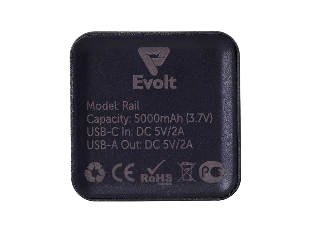 Внешний аккумулятор «Rail», 5000 mAh, черный