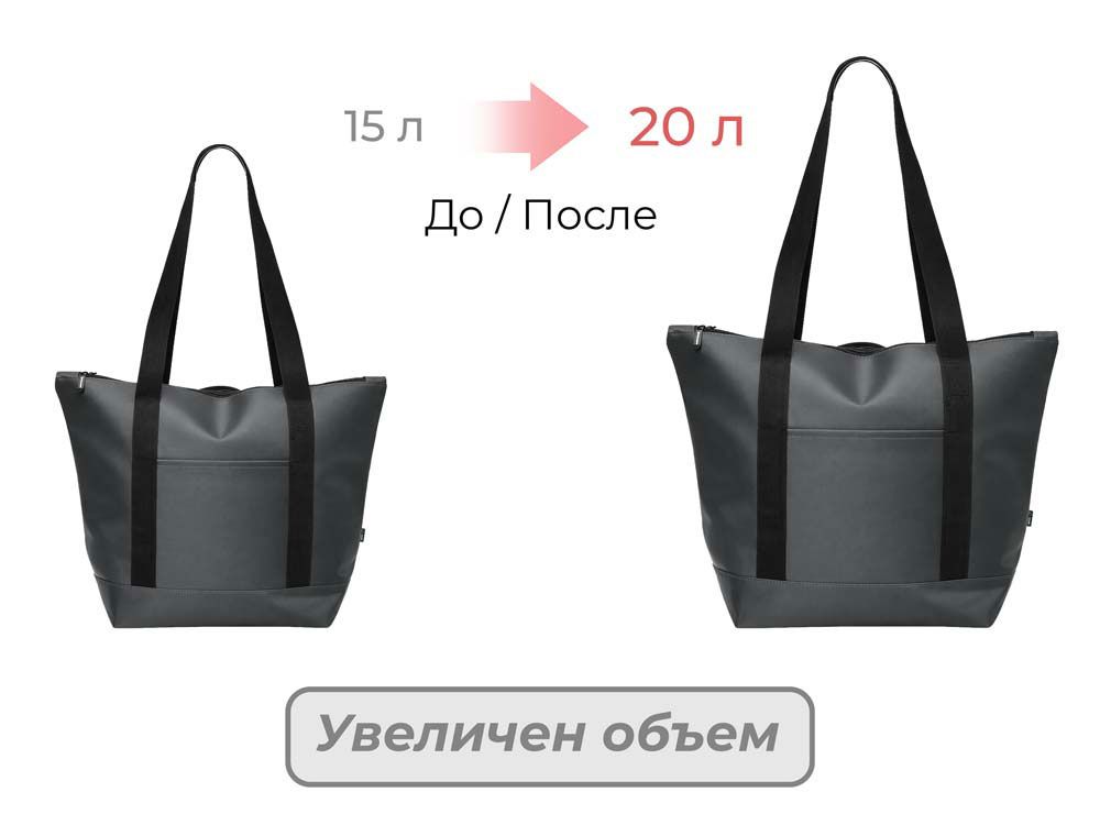 Сумка-холодильник «Cool XL» с двумя лямками на плечо, темно-серый