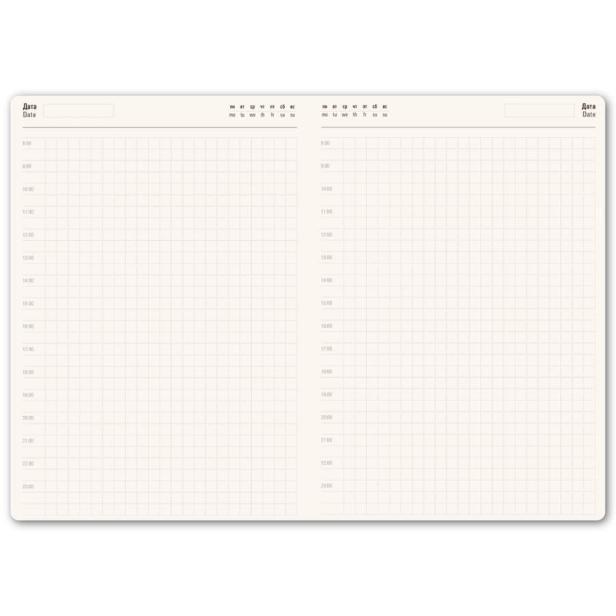 Ежедневник недатированный Tony, А5, глубокий синий, кремовый блок в клетку