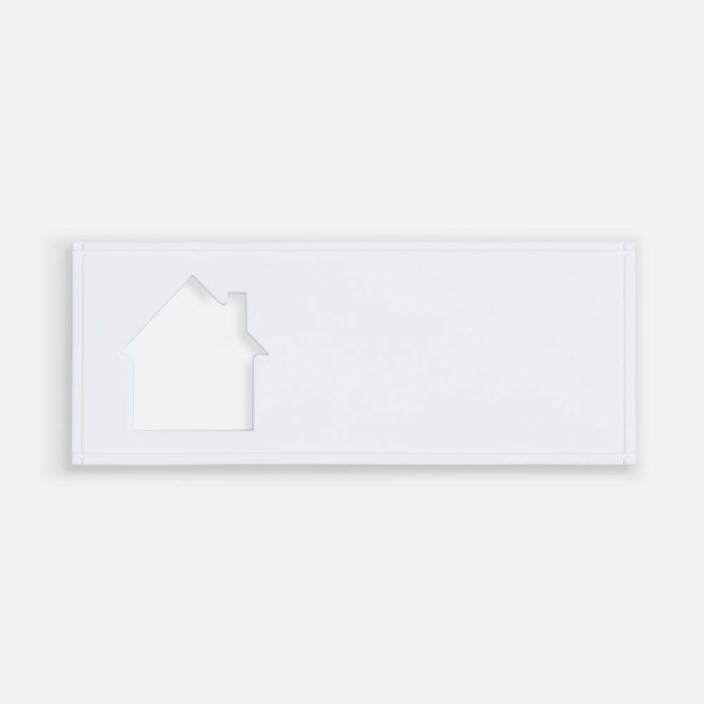 Лейбл из ПВХ с вырезом «Дом», белый
