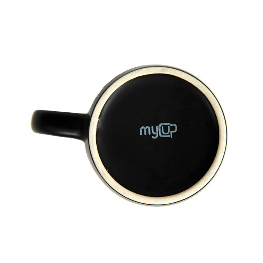 Кружка INTRO, черный с голубым, 350 мл, керамика