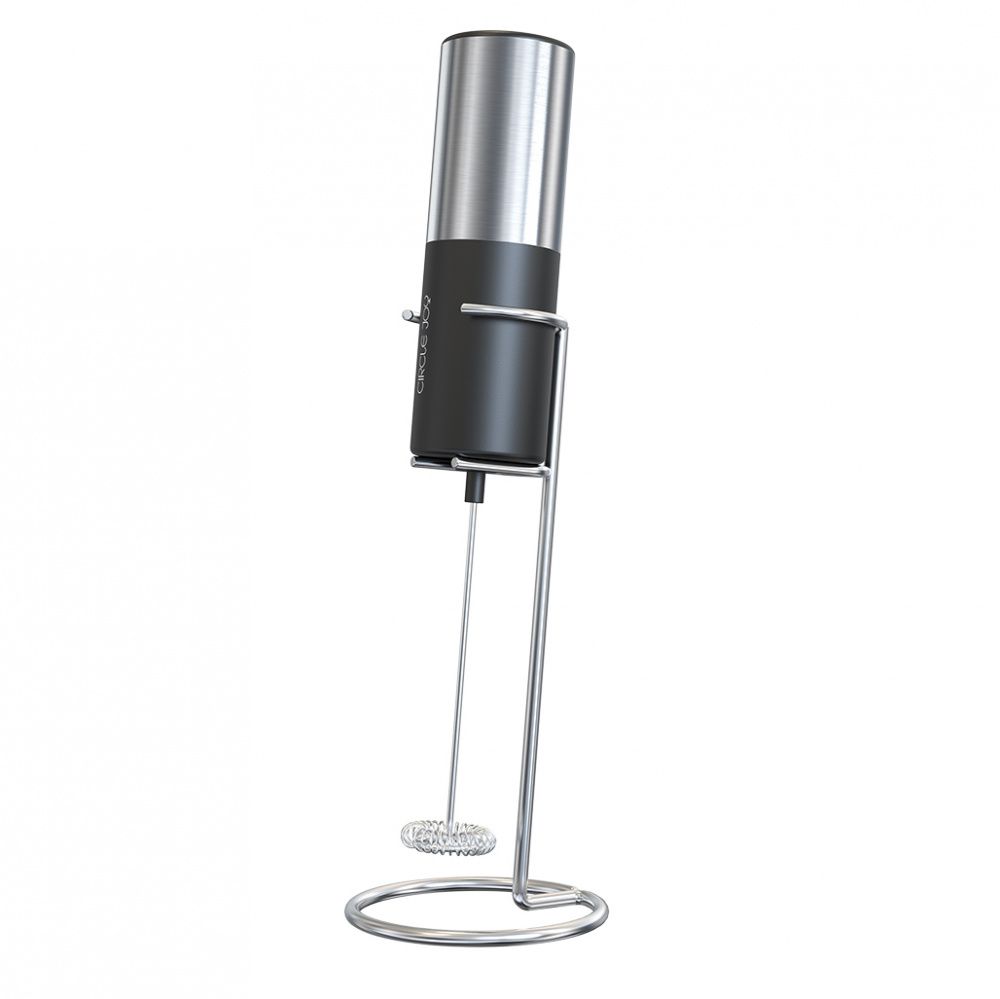 Вспениватель молока электрический с металлической подставкой, Circle Joy Silver Knight Series Electric Milk Frother