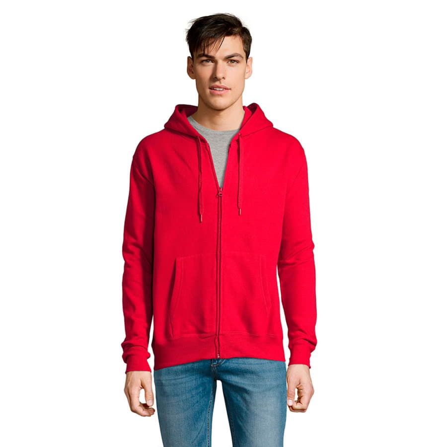 Толстовка "Seven Men", красный_S, 50% хлопок, 50% полиэстер, 280м/г2