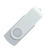 Флеш накопитель USB 2.0 Twister, пластик Софт Тач/металл, белый/белый, 32 Gb