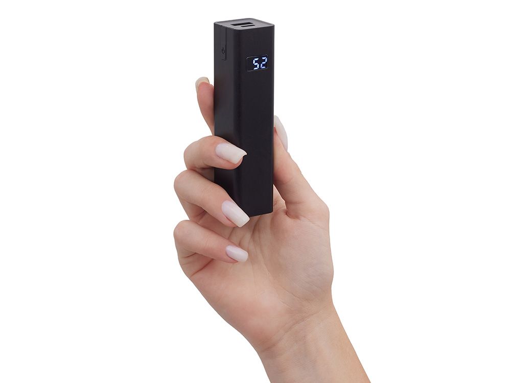 Внешний аккумулятор «Rail», 5000 mAh, черный
