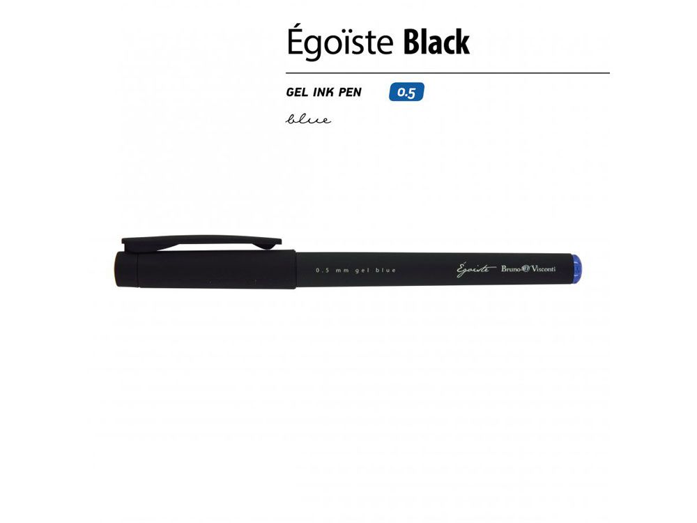 Ручка пластиковая гелевая «Egoiste Black» с лого бренда