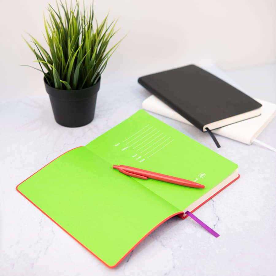 Бизнес-блокнот FUNKY SNOW, 130*210 мм, белый с голубым форзацем, мягкая обложка, блок в точку