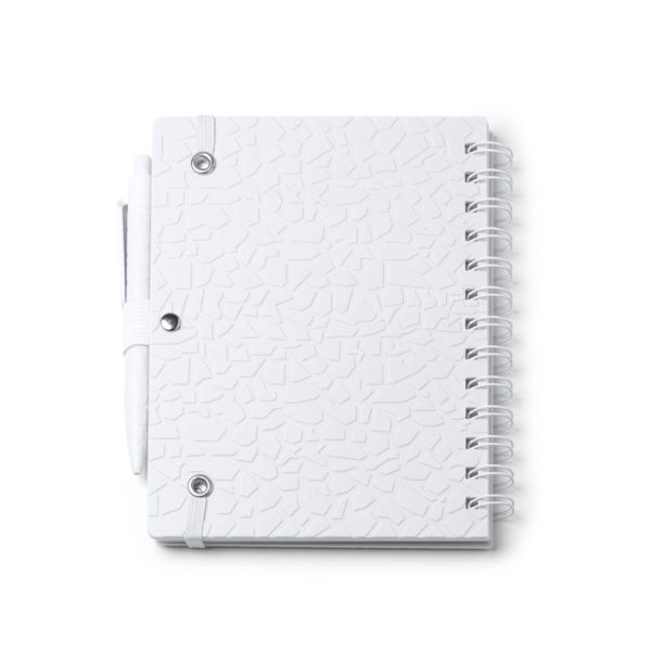 Блокнот А5 DURAN в твёрдом переплёте с ручкой, белый