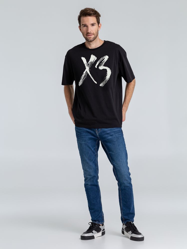 Футболка оверсайз «ХЗ», черная, размер XS/S