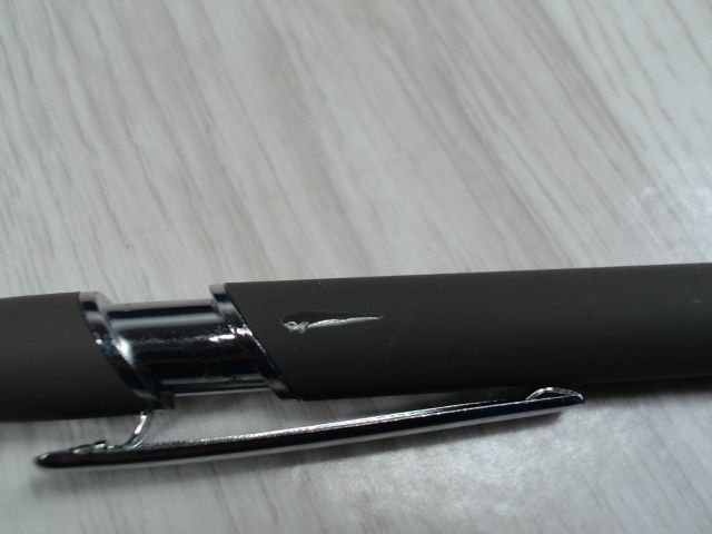 Ручка металлическая soft-touch шариковая со стилусом «Sway», серый/серебристый (P)