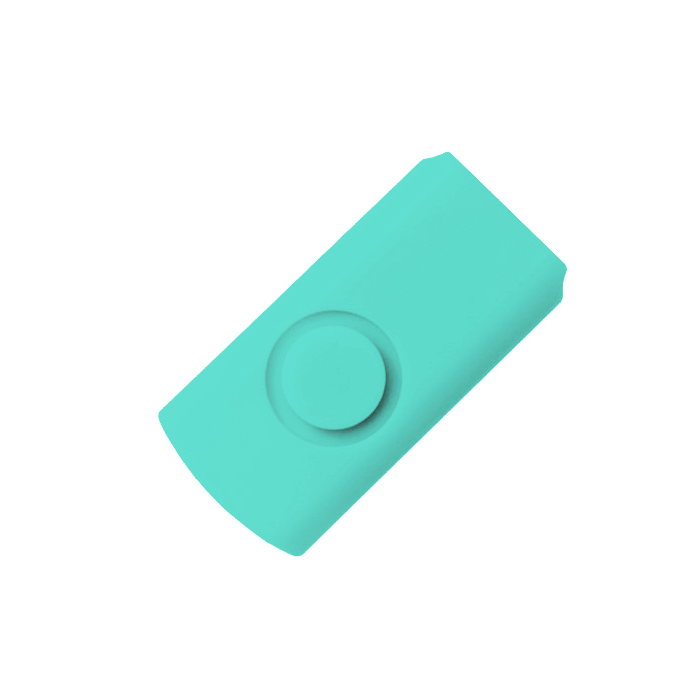 Корпус для флеш накопителя Twister, пластик Софт Тач, бирюзовый