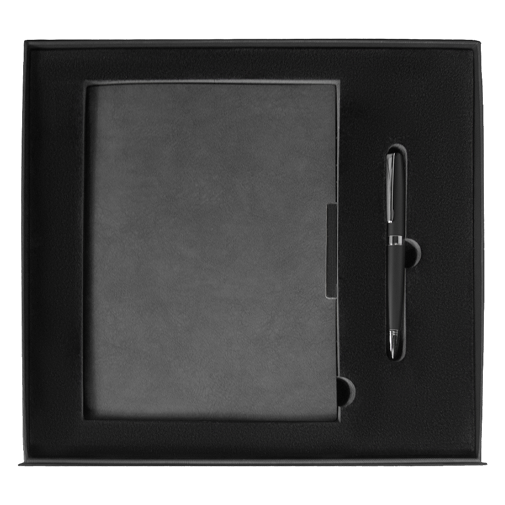 Набор подарочный Solution Prestige Duo (Ежедневник B5, ручка шариковая), черный