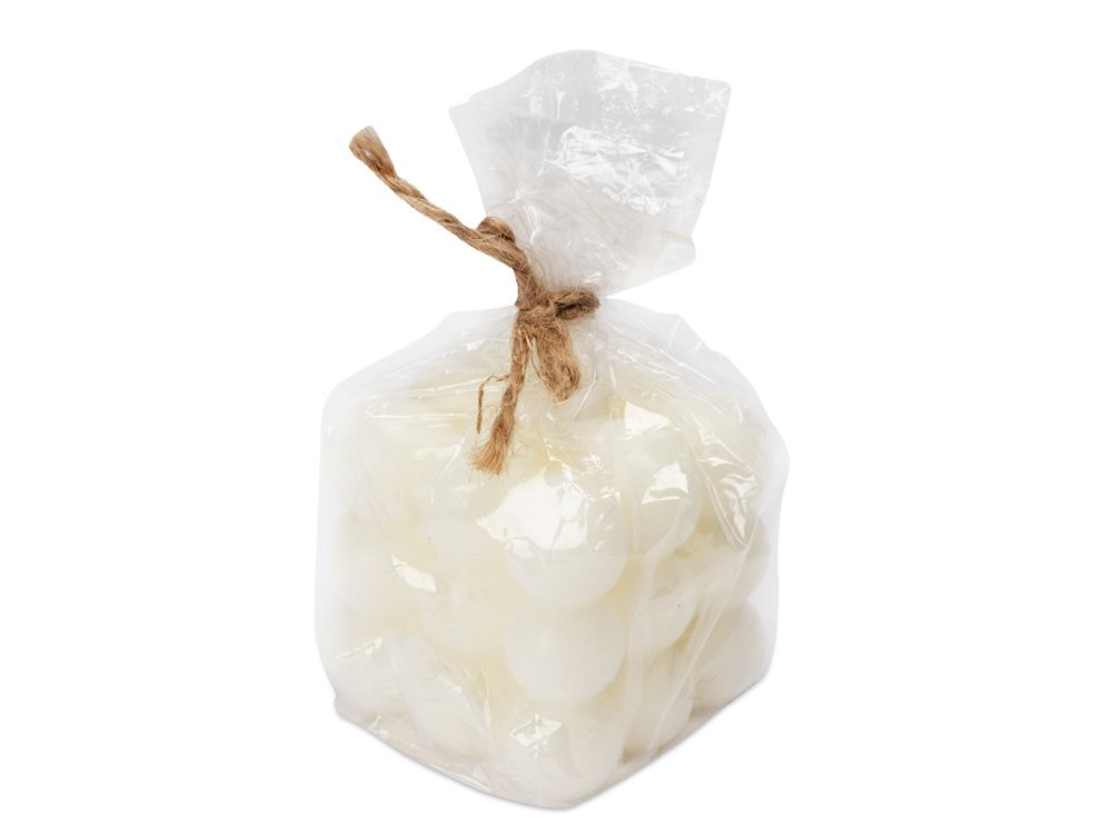 Свеча "шарики" без отдушки, белый