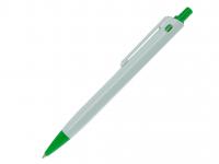 Ручка шариковая, пластик, белый/зеленый, YES