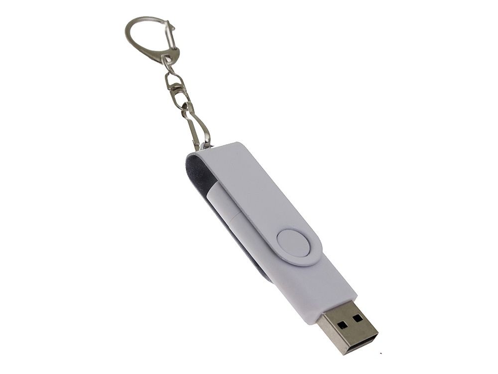 USB 3.0- флешка на 16 Гб с поворотным механизмом и дополнительным разъемом Type-C