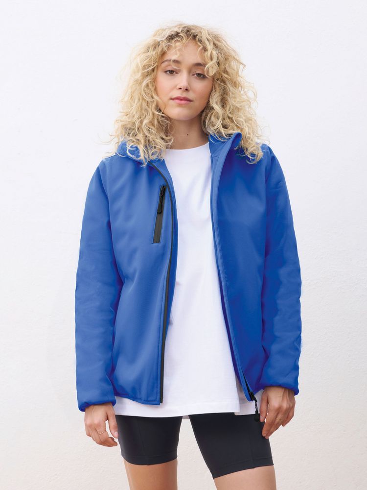 Куртка софтшелл с капюшоном женская Falcon Women, ярко-синяя (royal)