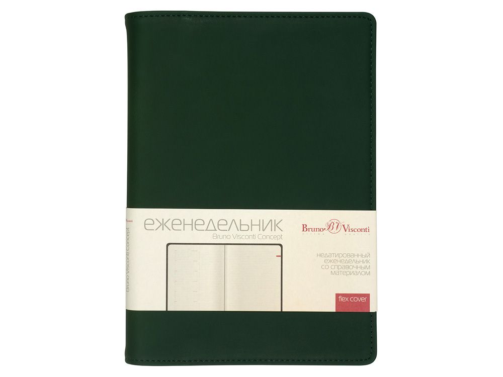 Еженедельник недатированный А5 «Concept», зеленый
