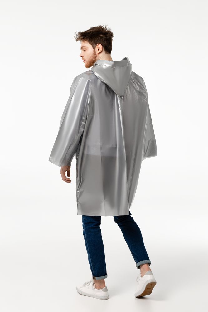 Дождевик-плащ CloudTime, серебристый Дождевик-плащ CloudTime, серебристый