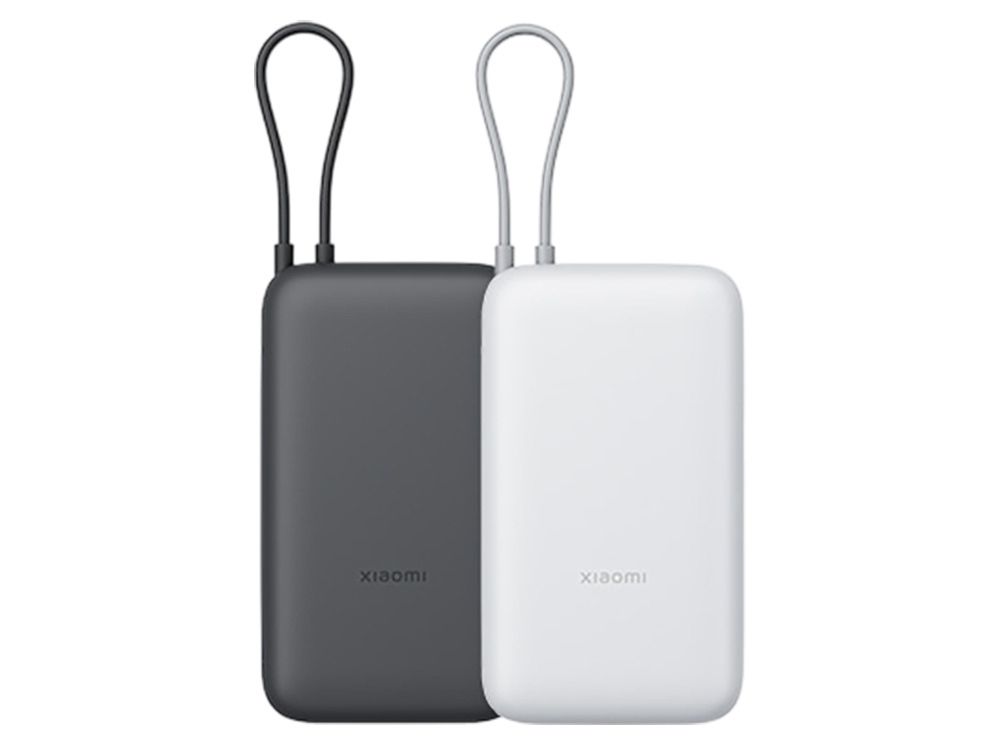 Внешний аккумулятор с встроенным кабелем Xiaomi Power Bank 20000mAh (Integrated Cable) GL Light Gray