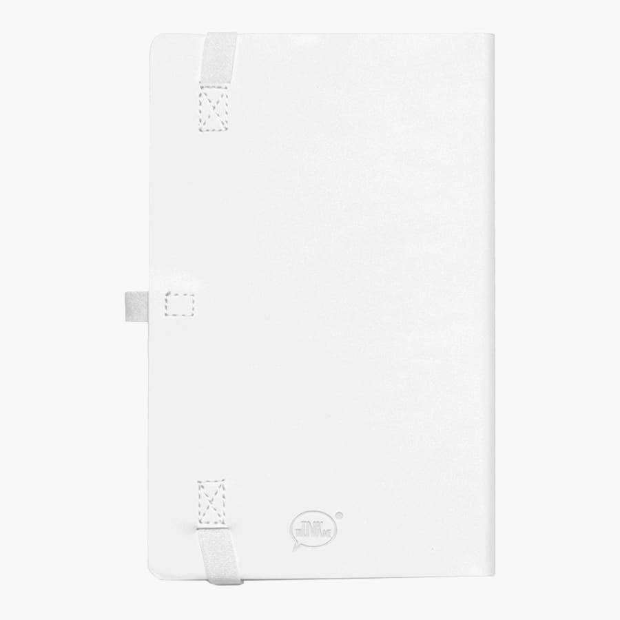 Бизнес-блокнот "Gracy", 130х210 мм, белый, кремовая бумага, гибкая обложка, в линейку, на резинке