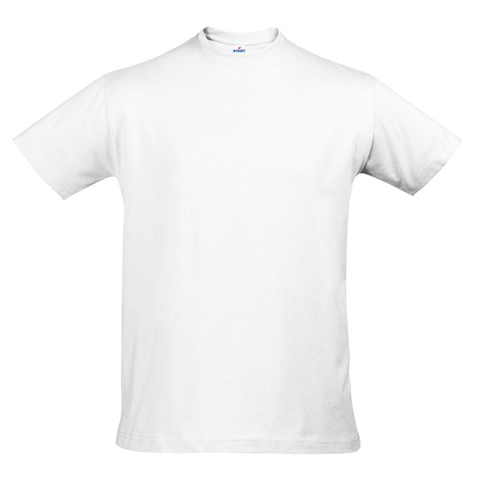 Футболка "First" 150 г/м2, 100% хлопок, белый_S