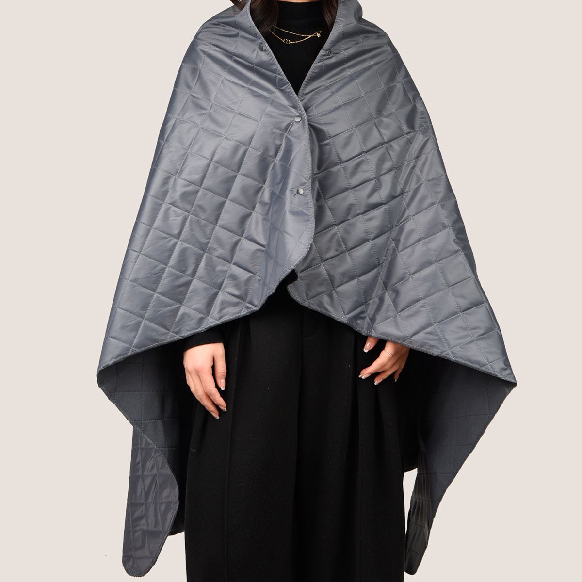 Плед PONCHO, тёмно-серый