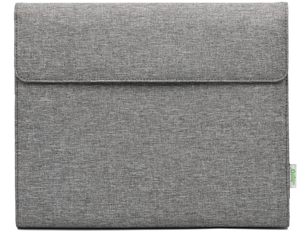 Портфолио А4 из RPET с отделением для ноутбука "NotyFolio Eco", 20 л FSC бумаги, серый