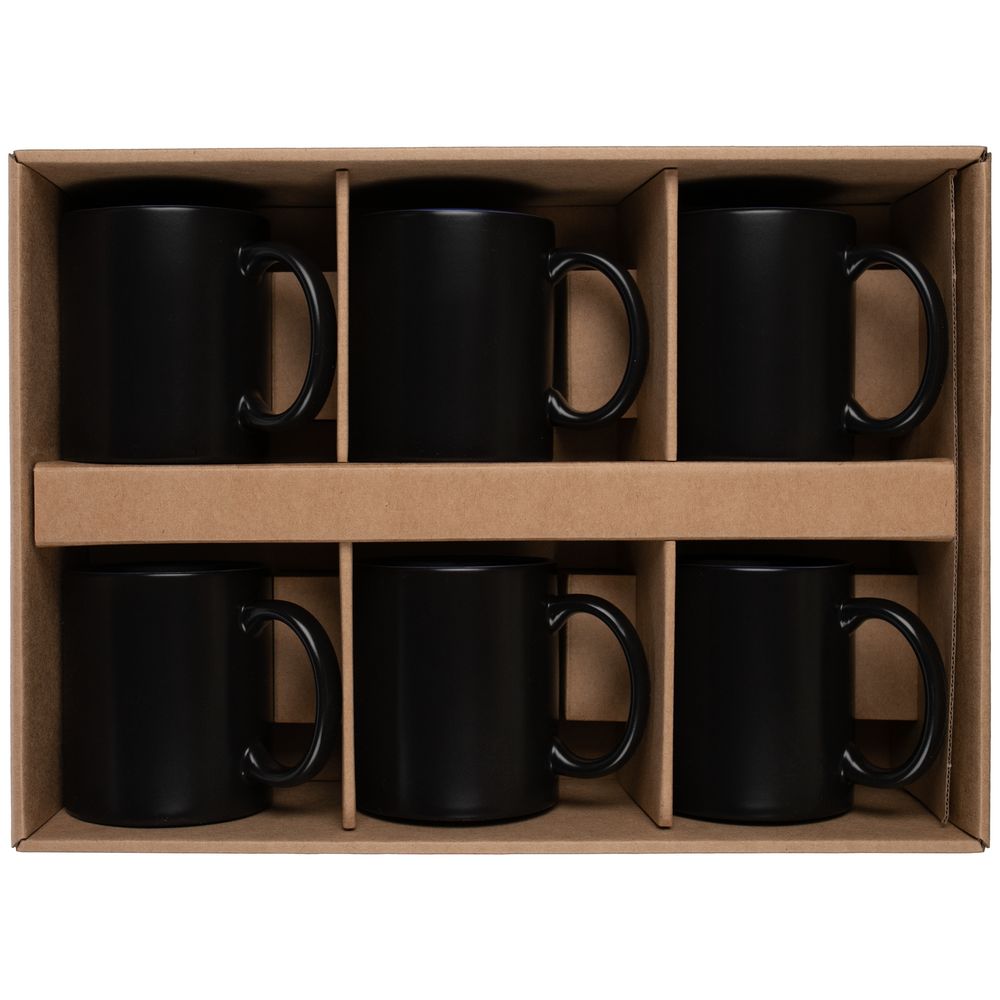 Набор из 6 кружек-хамелеонов On Display, оранжево-черный Набор из 6 кружек-хамелеонов On Display, оранжево-черный