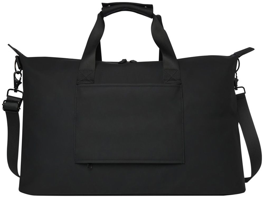 Спортивная сумка для ноутбука с диагональю экрана 15,6 дюйма Turner, изготовленная из переработанных материалов согласно стандарту GRS - сплошной черный
