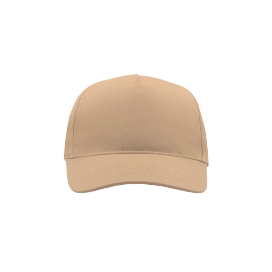 Бейсболка "START FIVE", 5 клиньев, застежка на липучке; бежевый,100% хлопок; плотность 160 г/м2