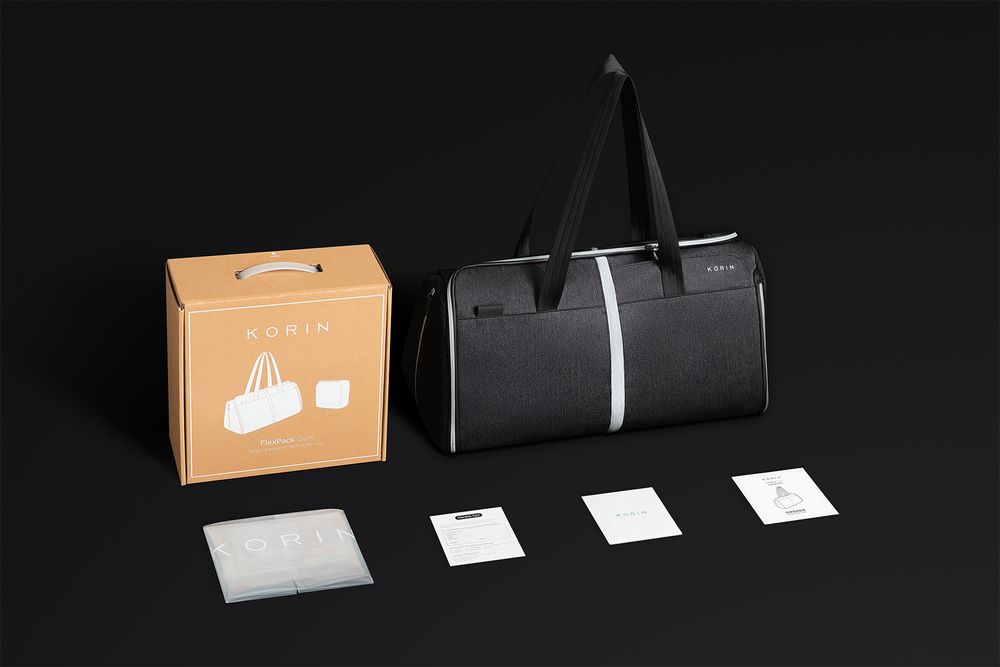 Спортивная сумка FlexPack Gym, темно-серая Спортивная сумка FlexPack Gym, темно-серая