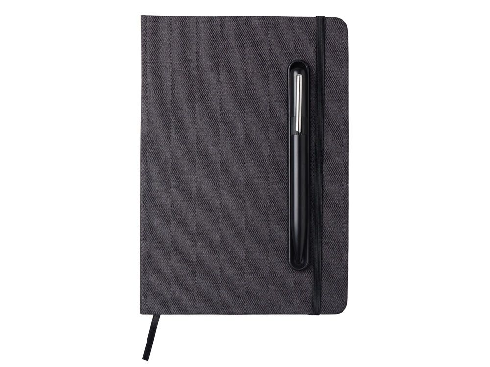 Блокнот А5 «NotaBene» с металлической шариковой ручкой и подставкой для телефона