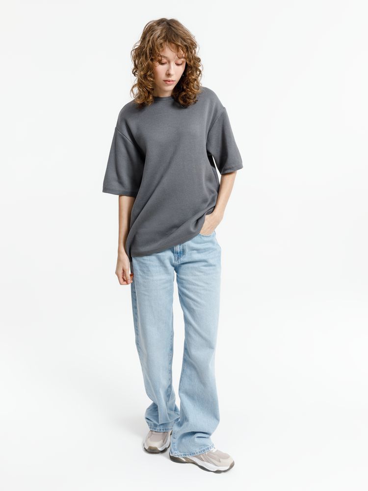 Джемпер с коротким рукавом Siluetti Volumica, серый, размер XS/S