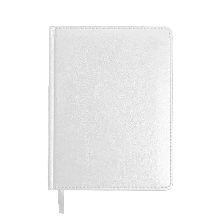 Ежедневник недатированный Joy, А5,  белый, белый блок, серебряный обрез