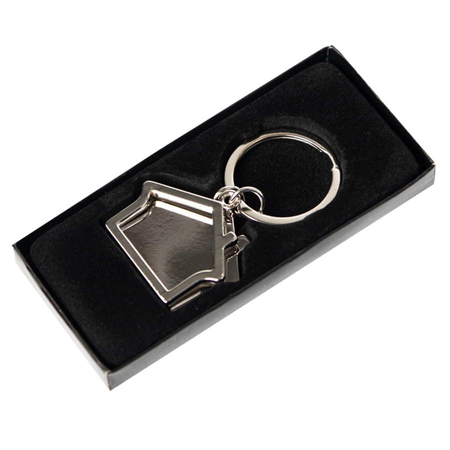 Брелок  "Домики"; 3х2,5х0,2 см; металл