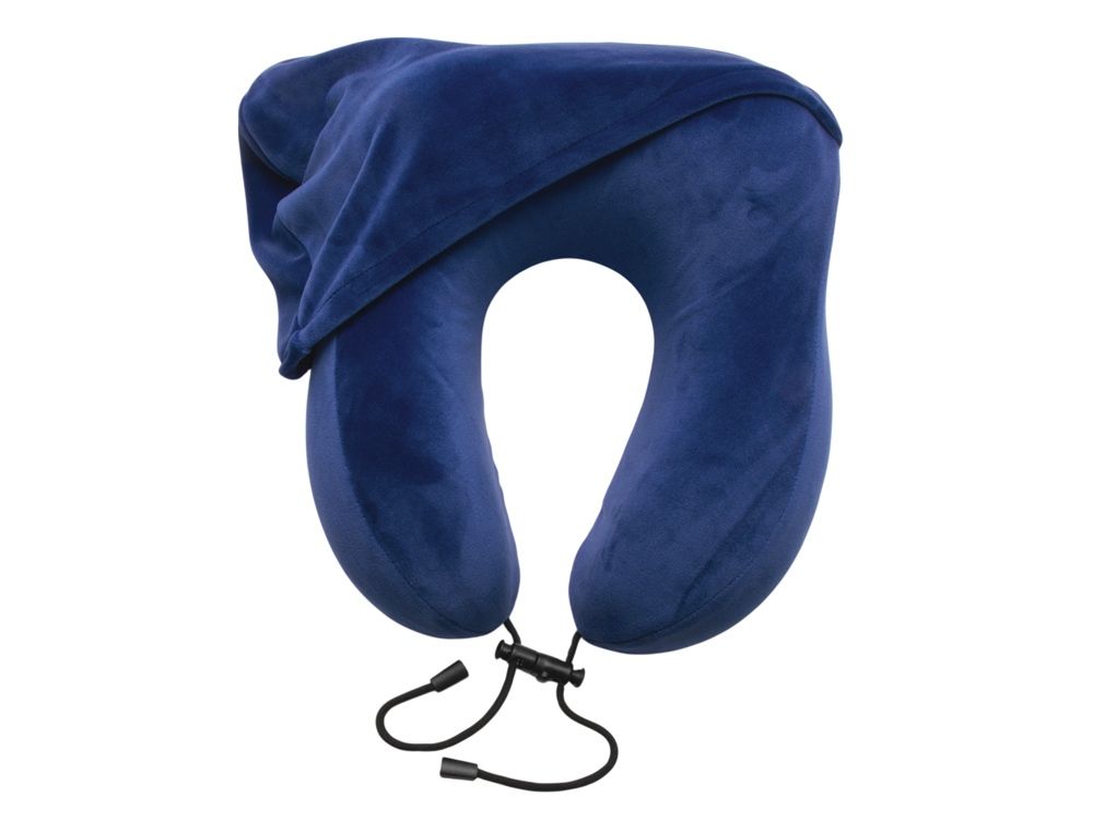 Подушка с эффектом памяти, с капюшоном "Dream Hood", синий