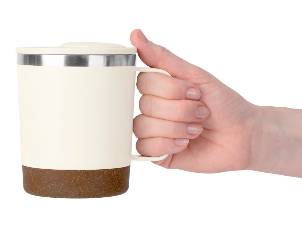 Стальная кружка с двойными стенками "Swipe", белый0,00